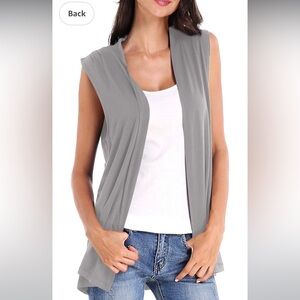Urban CoCo Women's Sleeveless Cardigan Open Front Vest Lightweight Seize XXL